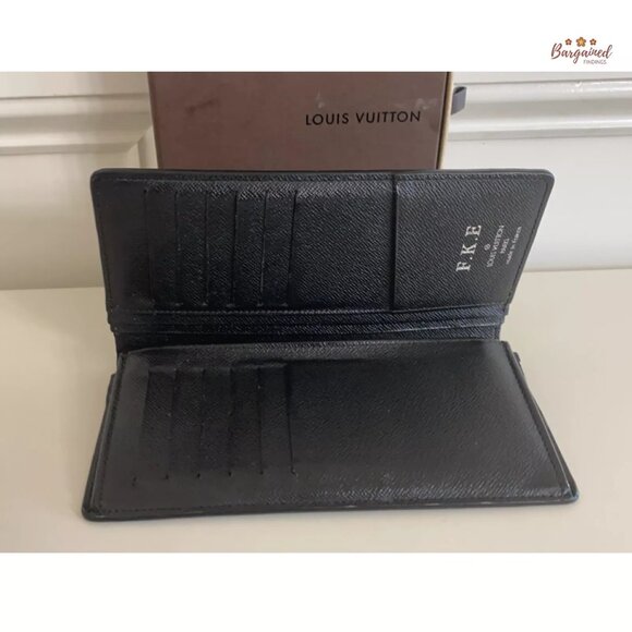 Authentic Louis Vuitton Damier Graphite Coated Canvas Leather Brazza Wallet 2008 - Picture 11 of 13